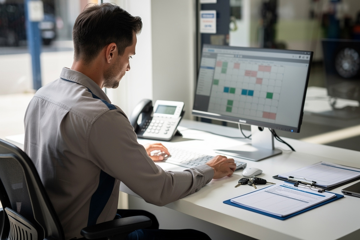 Prise de rendez-vous garage téléphone avec planning atelier et outils de gestion