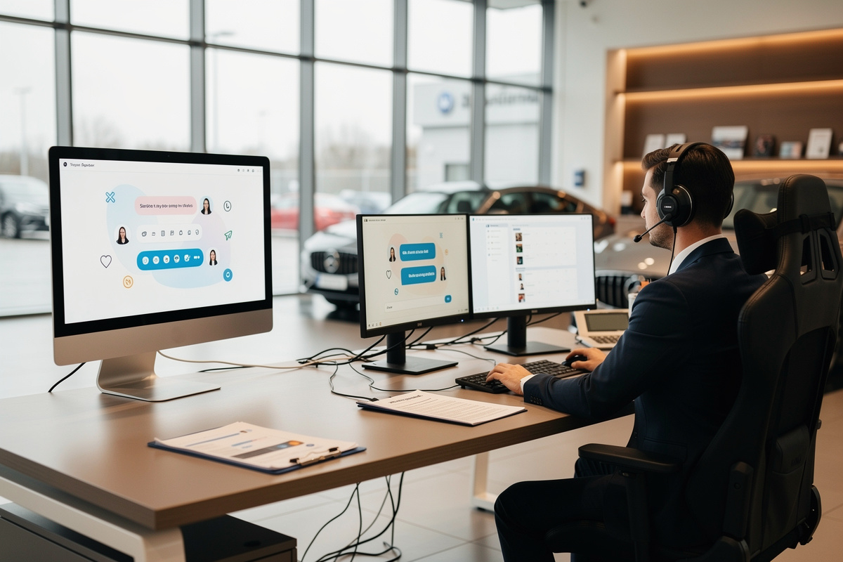 Transfert fluide du chatbot service client vers un conseiller humain en garage