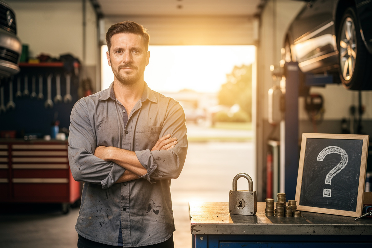Garagiste indépendant surmontant les freins à l'adoption de l'IA dans son atelier automobile