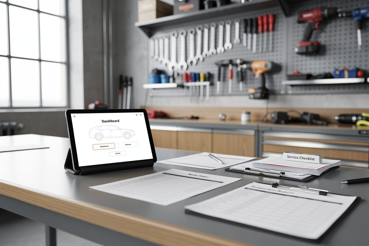 Fonctions d’un logiciel garage gratuit vérifiées dans un atelier mécanique