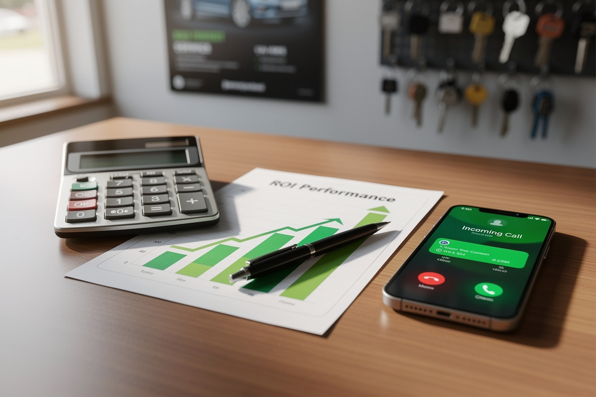 Calcul du ROI d'une permanence téléphonique pour garage : appels récupérés convertis en revenus concrets