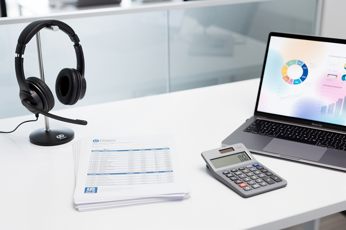 Espace de travail avec documents et téléphone pour comprendre la permanence telephonique prix