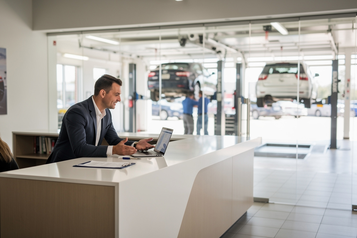 Réception d’atelier avec qualification d’une prise rendez-vous garage avant d’ouvrir un créneau