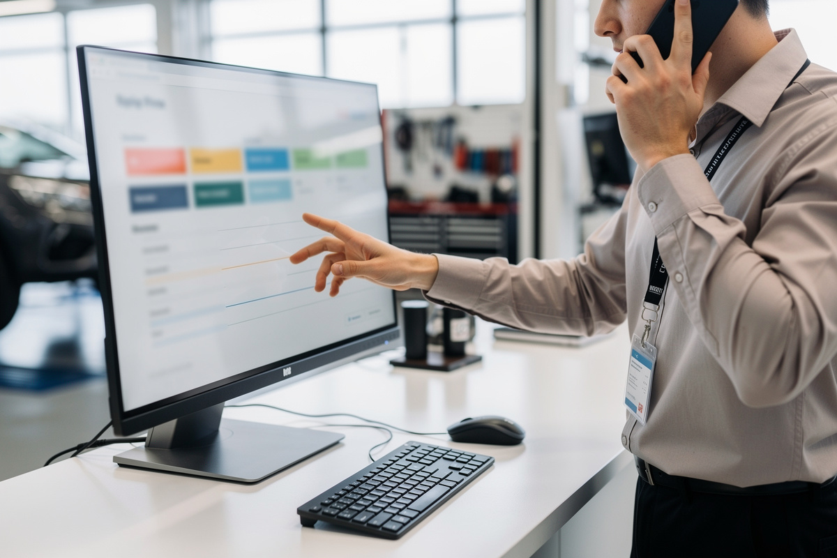 Appel entrant en garage pour la prise rendez-vous telephone et la confirmation du RDV