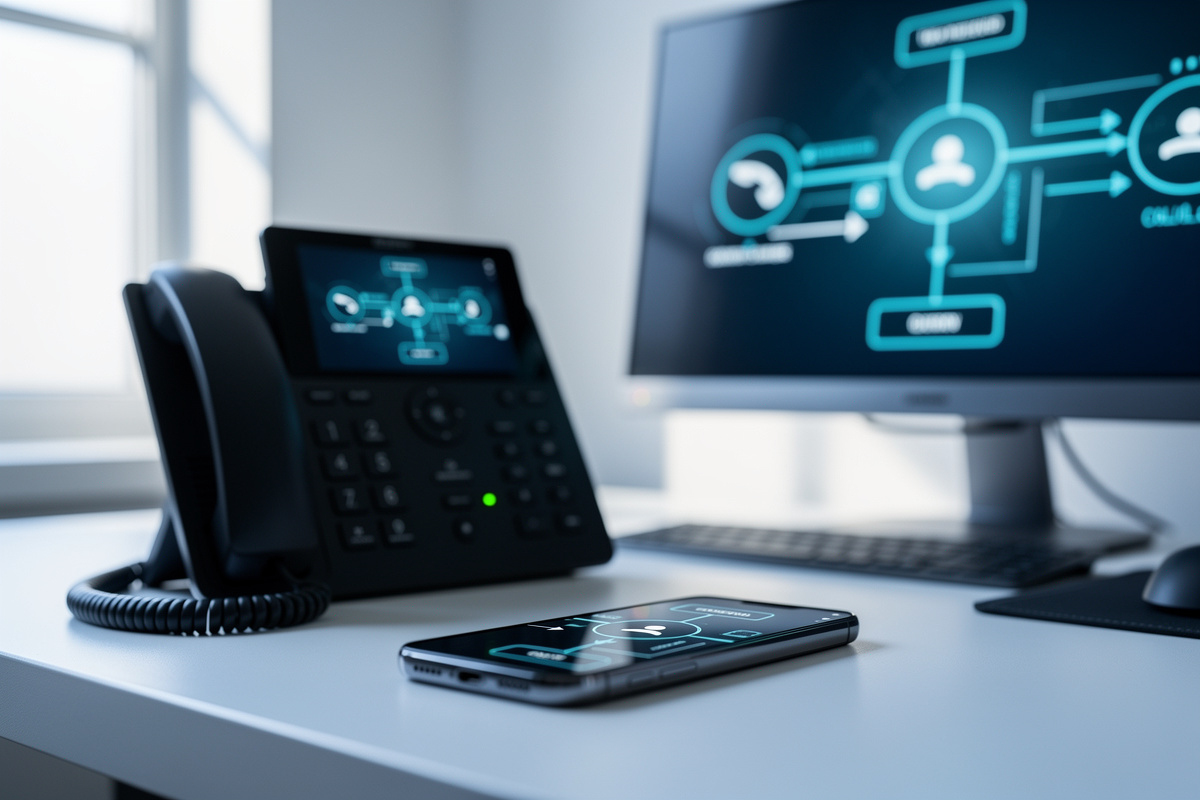 Système de standard téléphonique automatique avec routage d'appels entrants pour garage