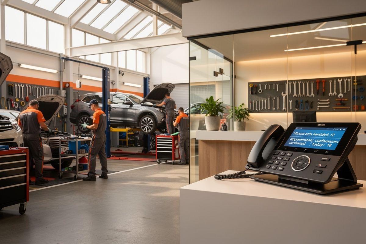 Bénéfices du standard téléphonique automatique sur la productivité et l'accueil client d'un garage