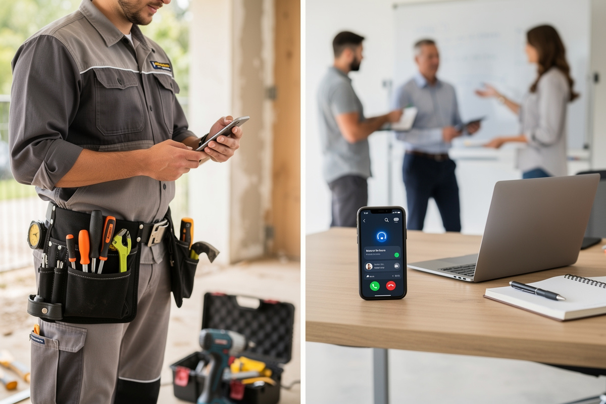 Organisation d’un accueil téléphonique entreprise dans une TPE mobile avec rôles et relais