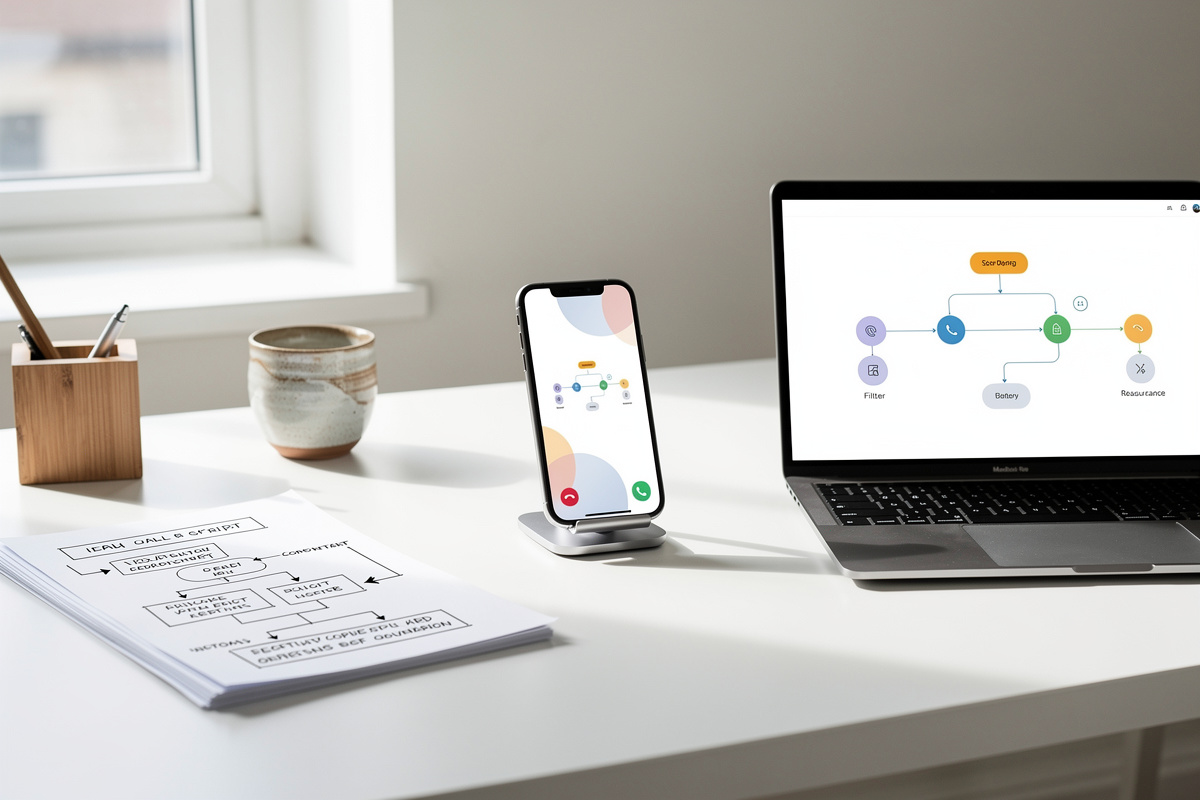 Script métier pour assistant vocal IA aidant à filtrer les appels et améliorer la conversion
