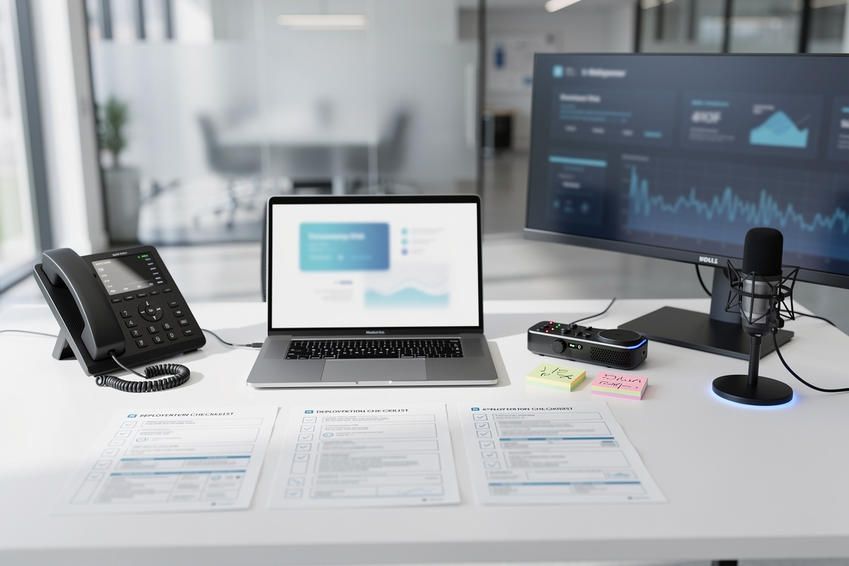 Checklist de déploiement d'un assistant vocal IA avant le lancement en conditions réelles