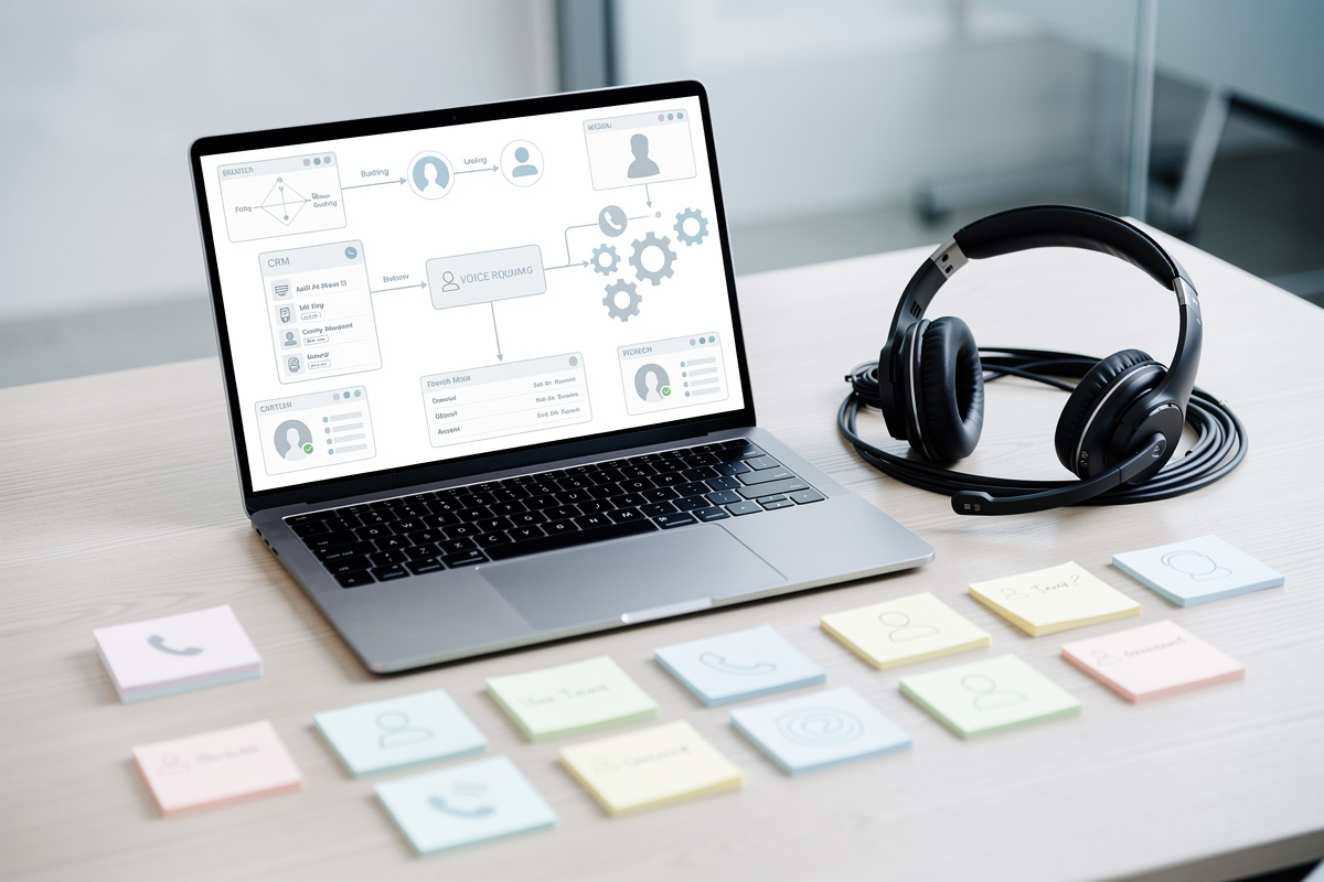 Checklist de déploiement d’un assistant vocal IA pour téléphonie et CRM.