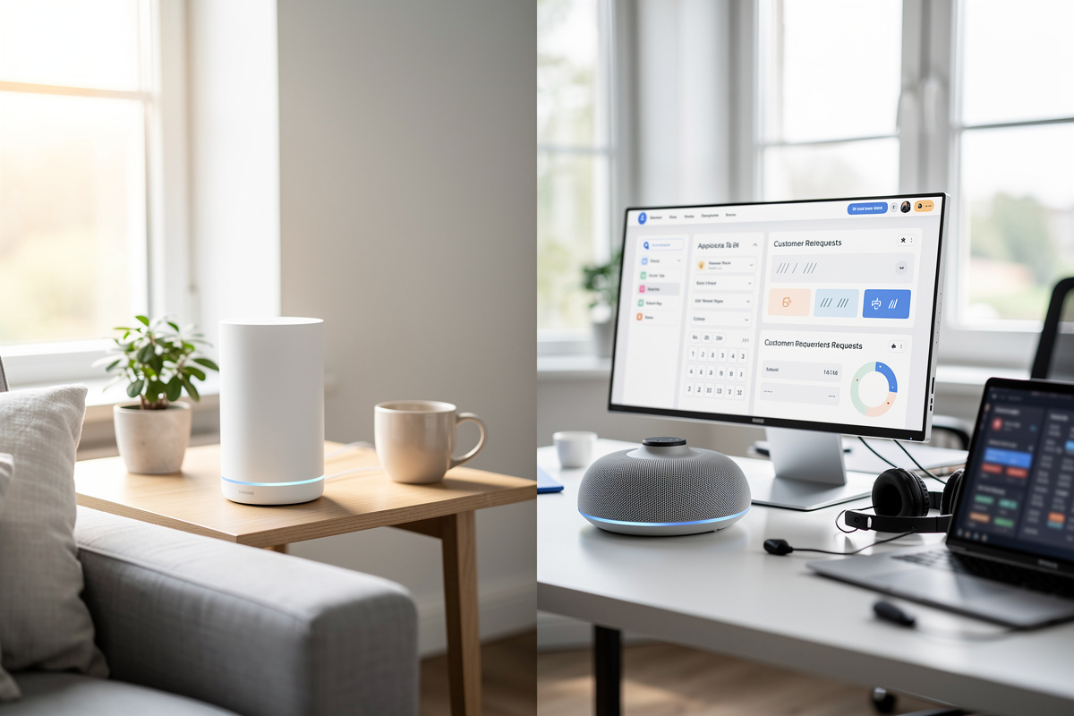 Comparaison entre meilleur assistant vocal grand public et solution professionnelle en entreprise