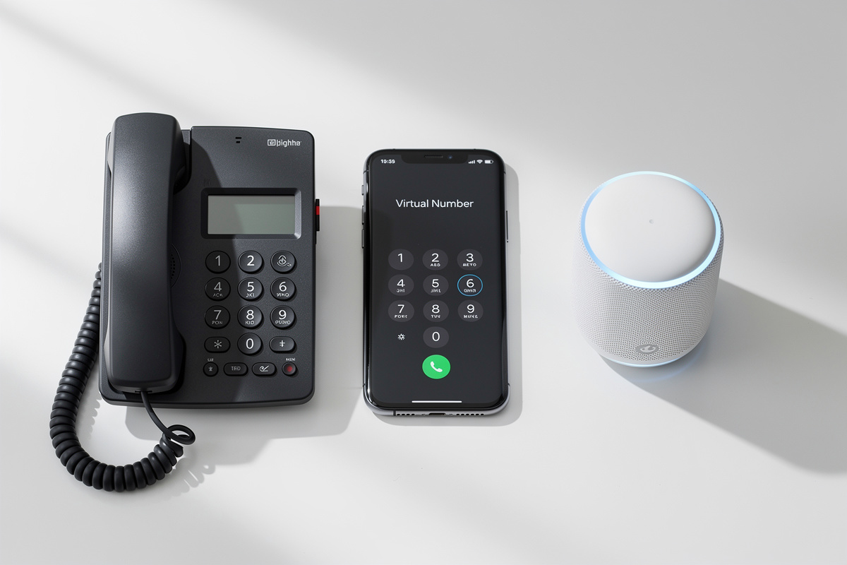 Comparaison entre boîte vocale, numéro virtuel et assistant IA comme répondeur professionnel artisan