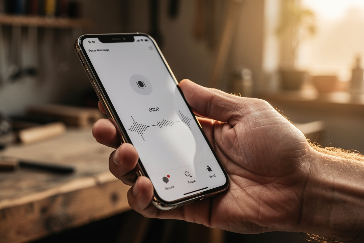 Script de message répondeur professionnel personnalisé enregistré par un artisan indépendant
