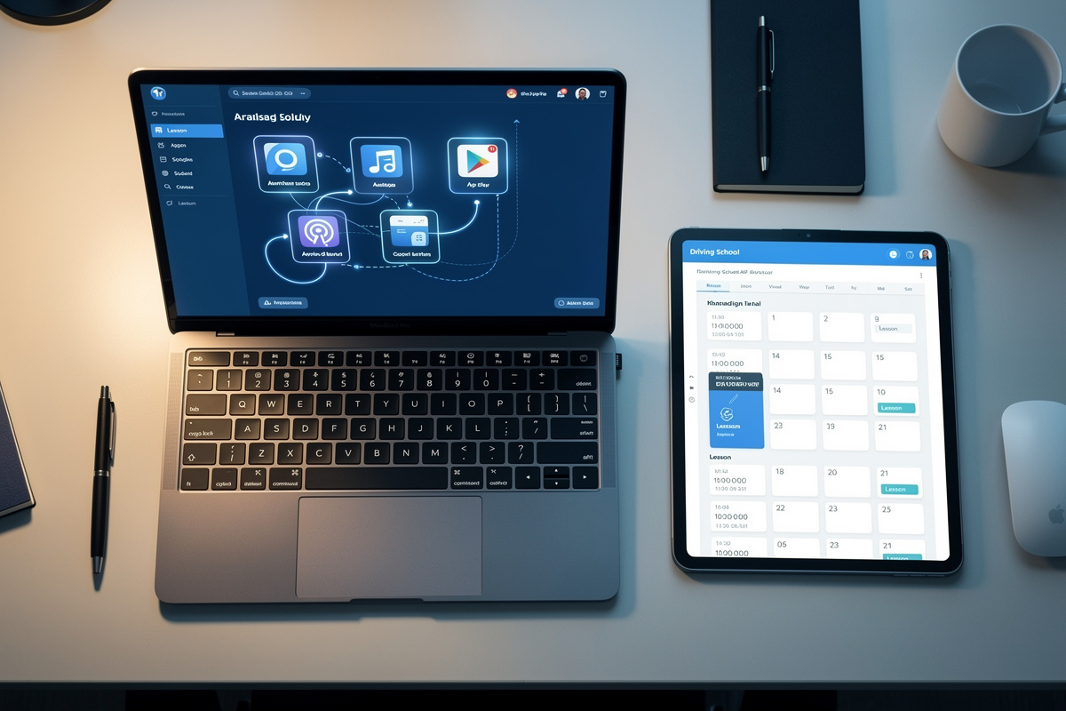 Intégration d'un assistant vocal auto école avec un logiciel de gestion métier via des connecteurs numériques