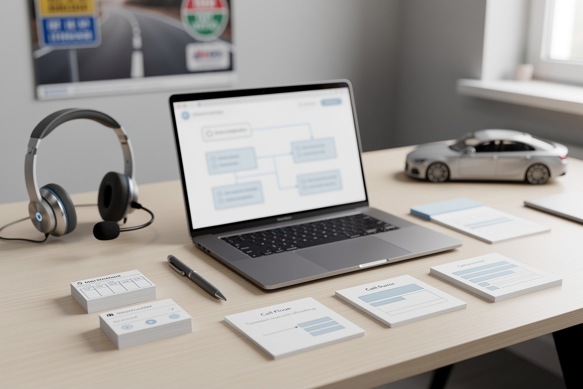 Conception des scénarios d’appel pour un assistant vocal IA en auto-école