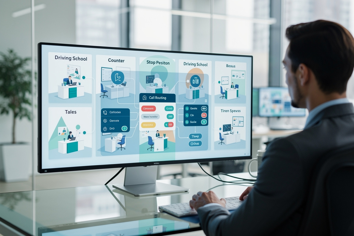 Assistant vocal IA en multi-sites avec répartition des appels entre plusieurs agences d’auto-école