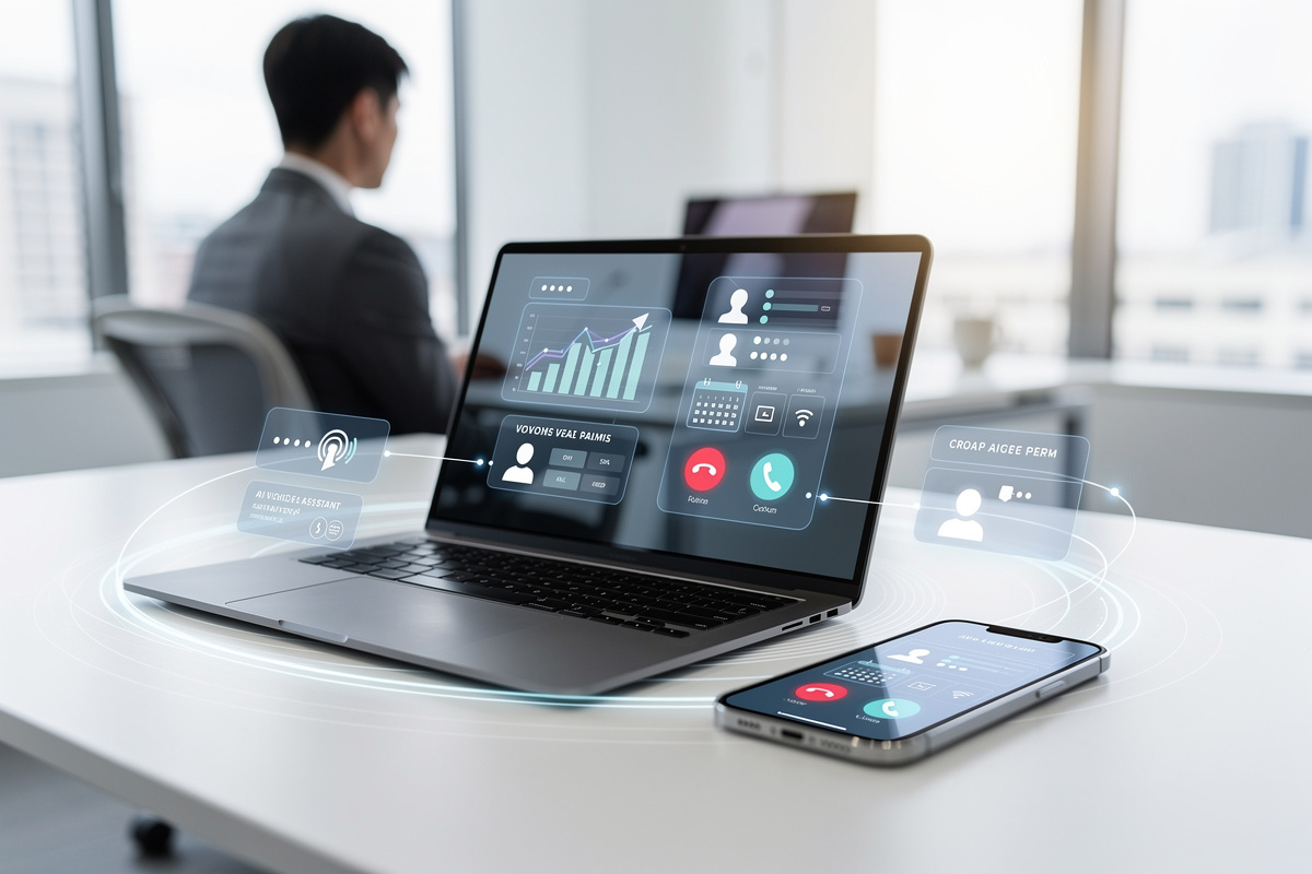Assistant vocal IA pour appels, CRM, agenda et VoIP dans un contexte professionnel