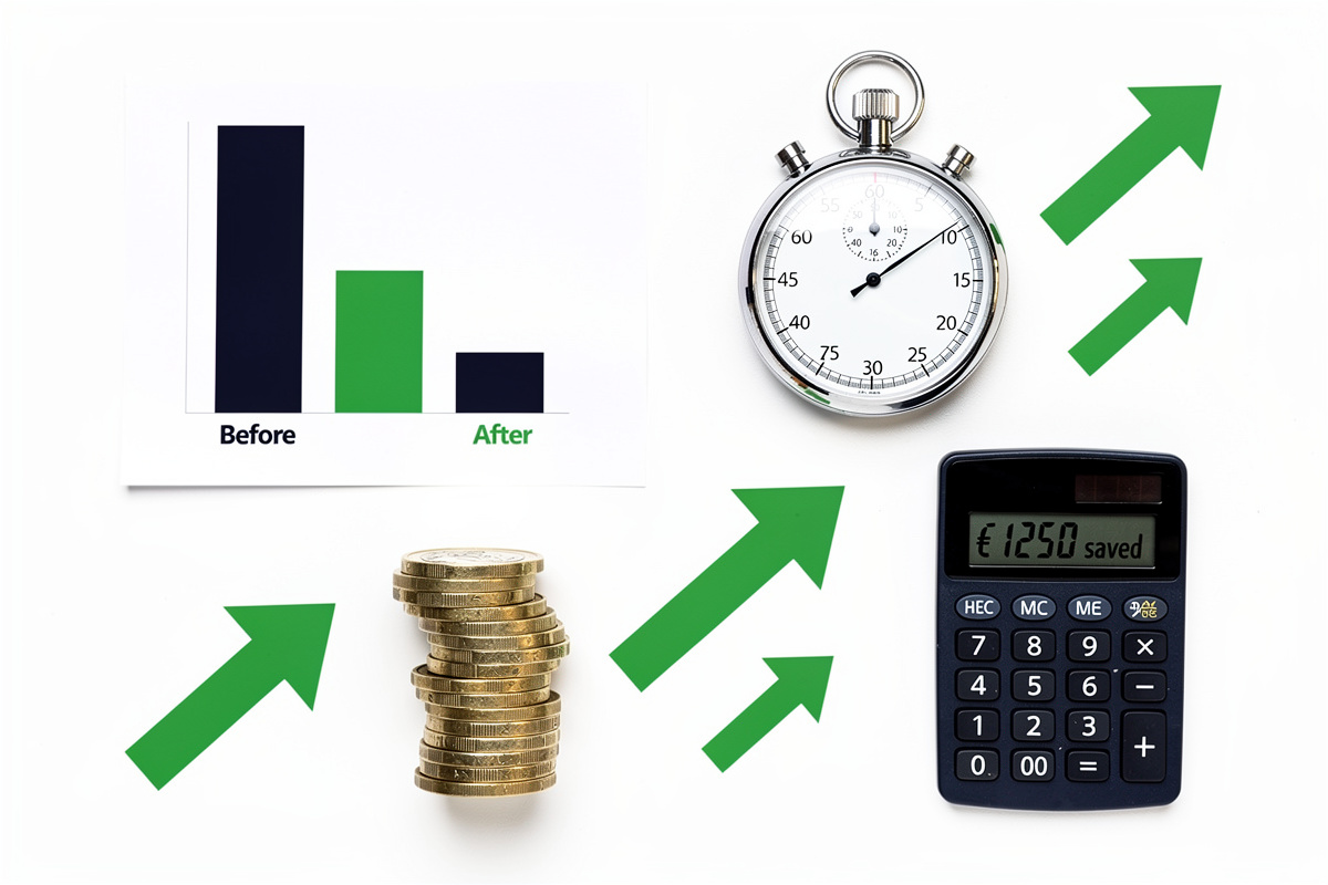 Comparatif avant-après du temps et des coûts économisés grâce à l'automatisation en auto-école