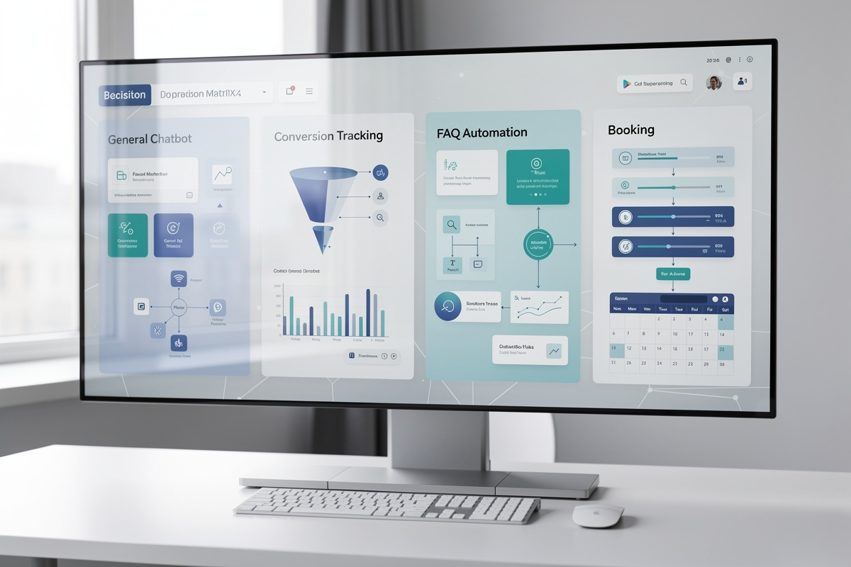 Tableau visuel comparatif des meilleures solutions de chatbot gratuit pour entreprise