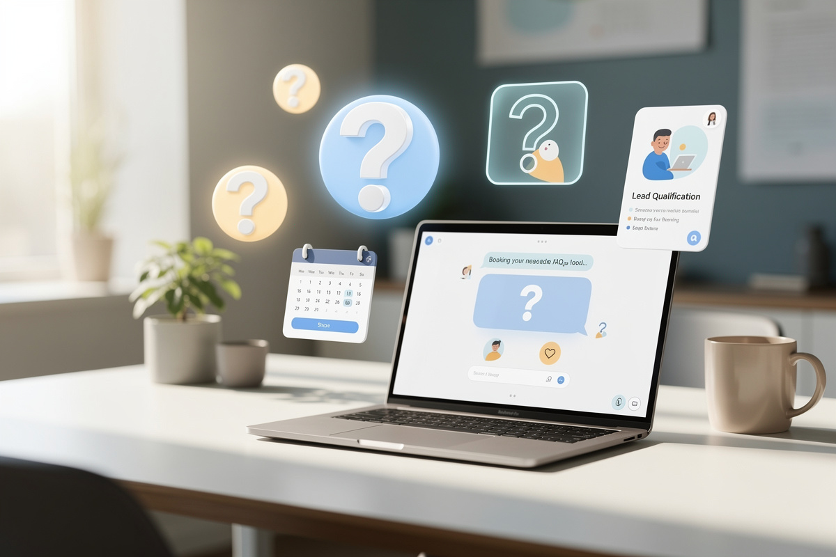 Interface de questions fréquentes pour choisir un chatbot gratuit