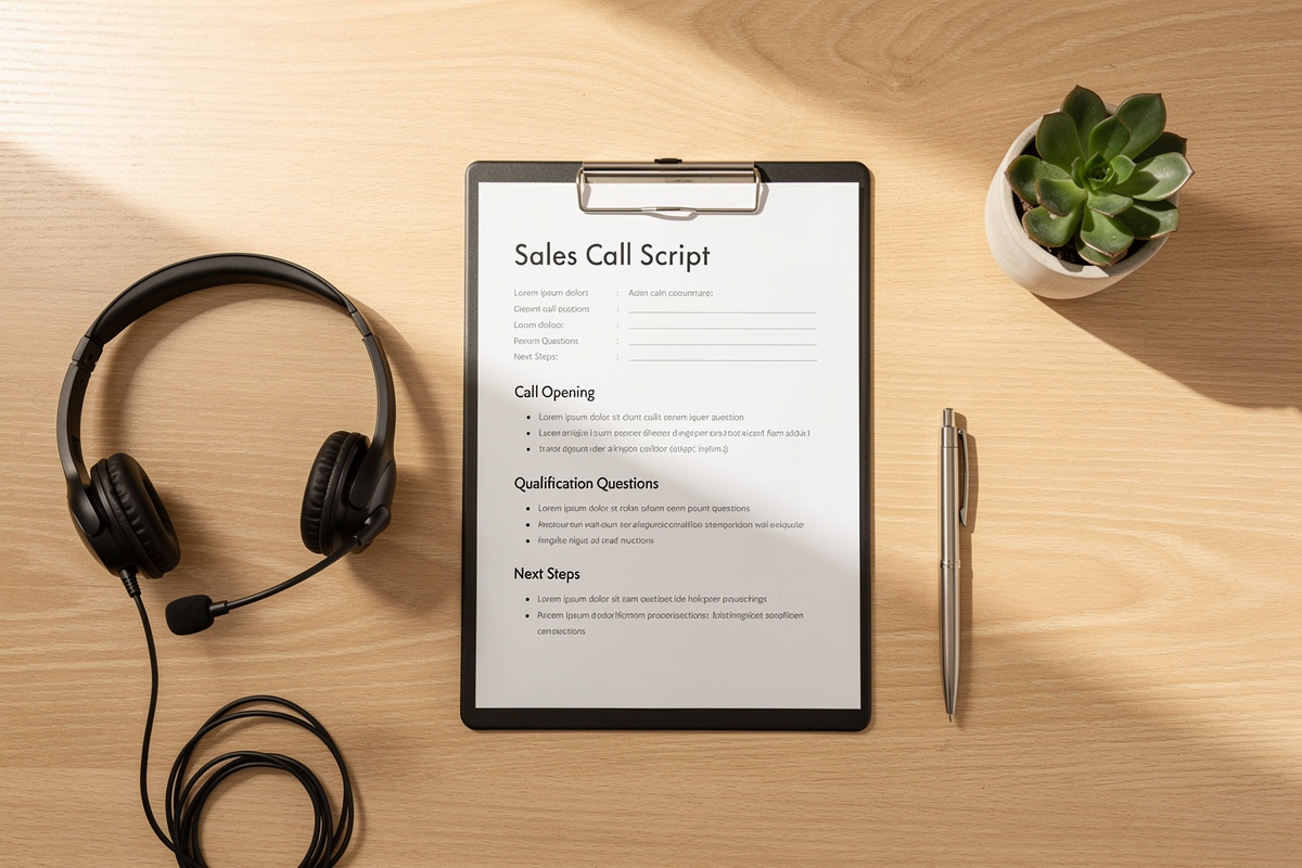 Script d'accueil téléphonique structuré en 4 étapes posé sur un bureau moderne pour convertir les prospects en élèves d'auto-école