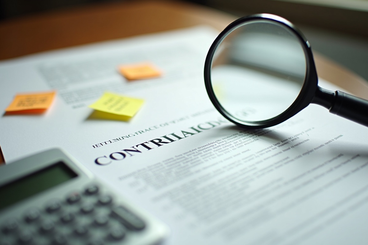 Loupe sur un contrat de permanence téléphonique révélant des coûts cachés à surveiller avant signature