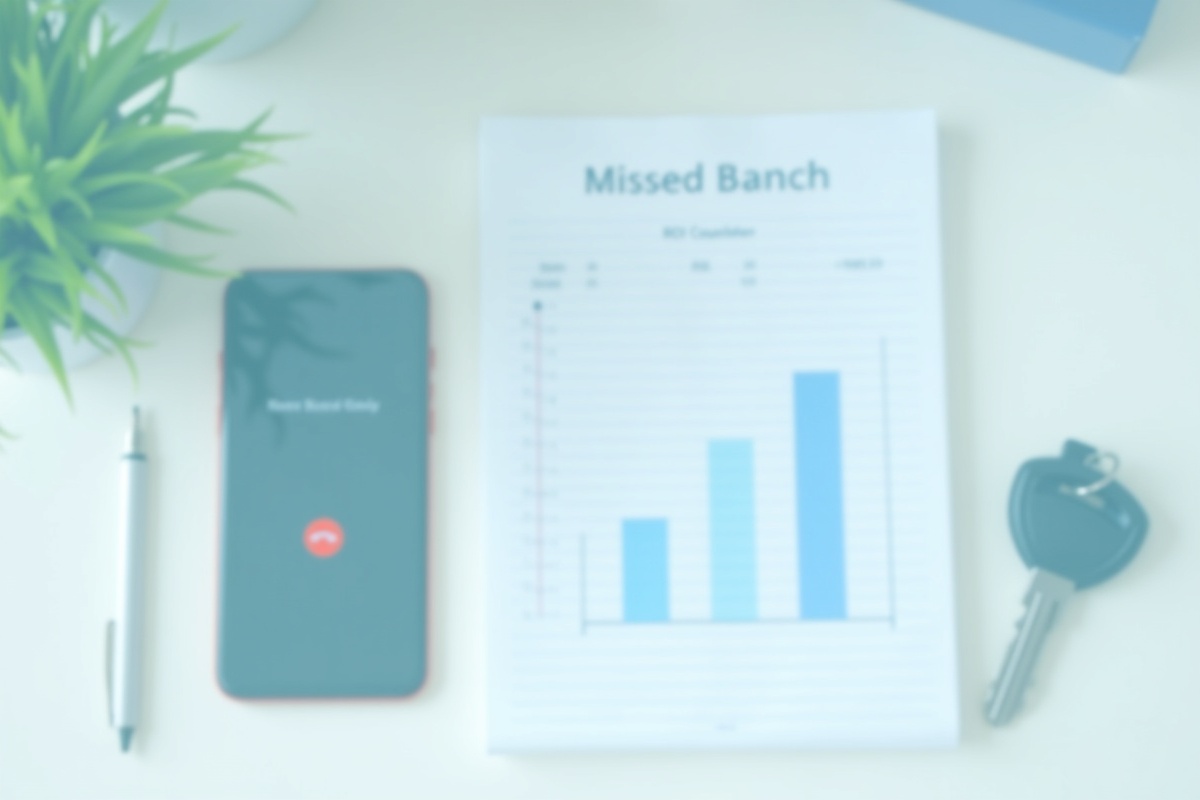 Calcul du ROI d'un appel manqué en auto-école avec chiffres de coût et clés de voiture sur un bureau