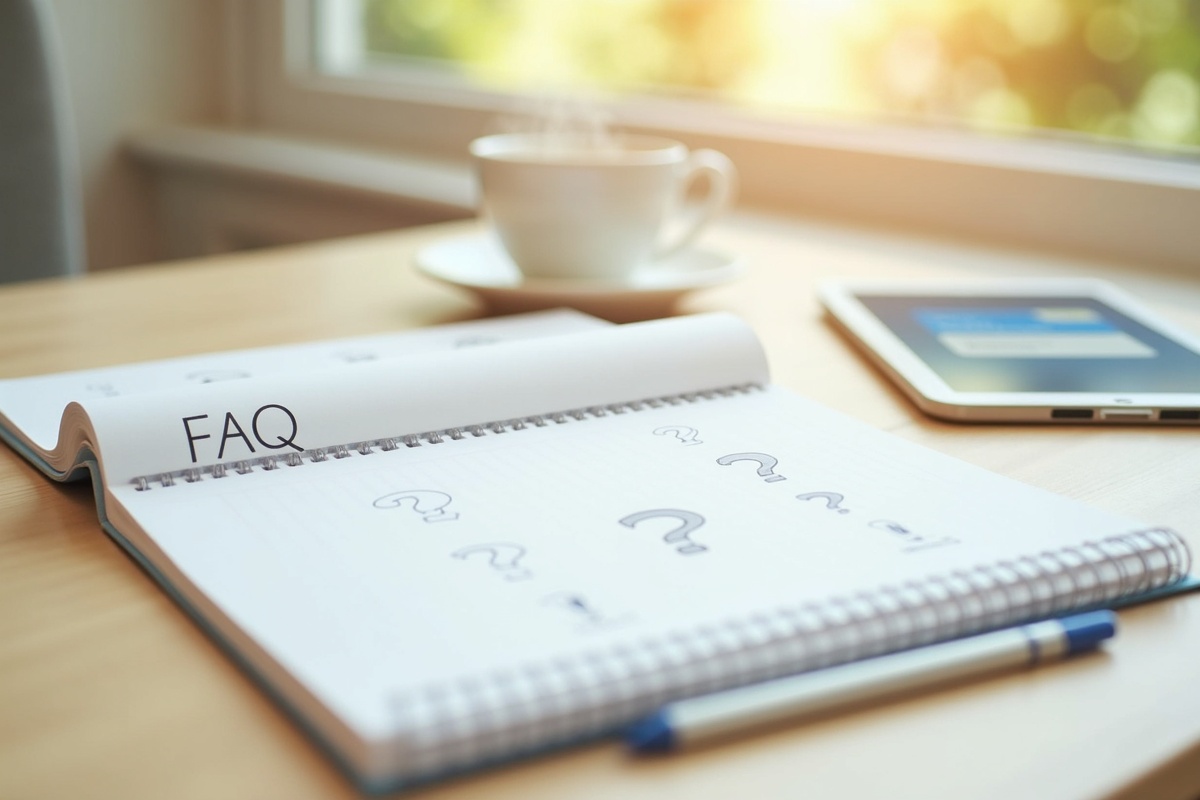 FAQ sur les tarifs de permanence téléphonique avec carnet de questions ouvert et interface de réponses