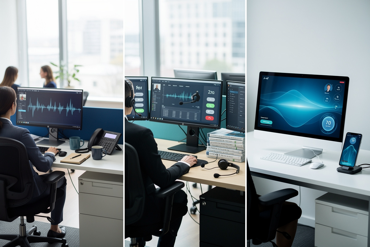 Comparatif visuel entre accueil humain, externalisation et IA pour la permanence téléphonique