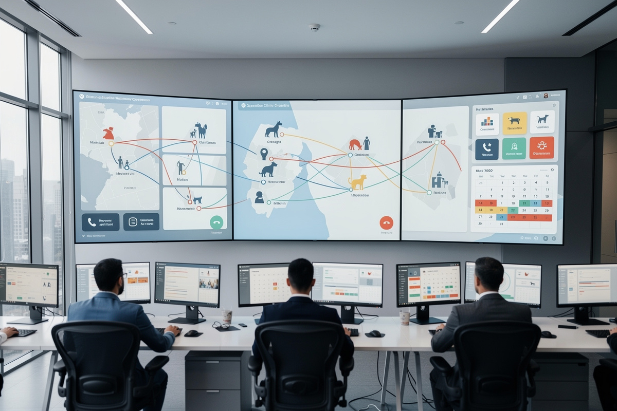 Orchestration d’une ia vocale vétérinaire sur plusieurs sites de clinique.
