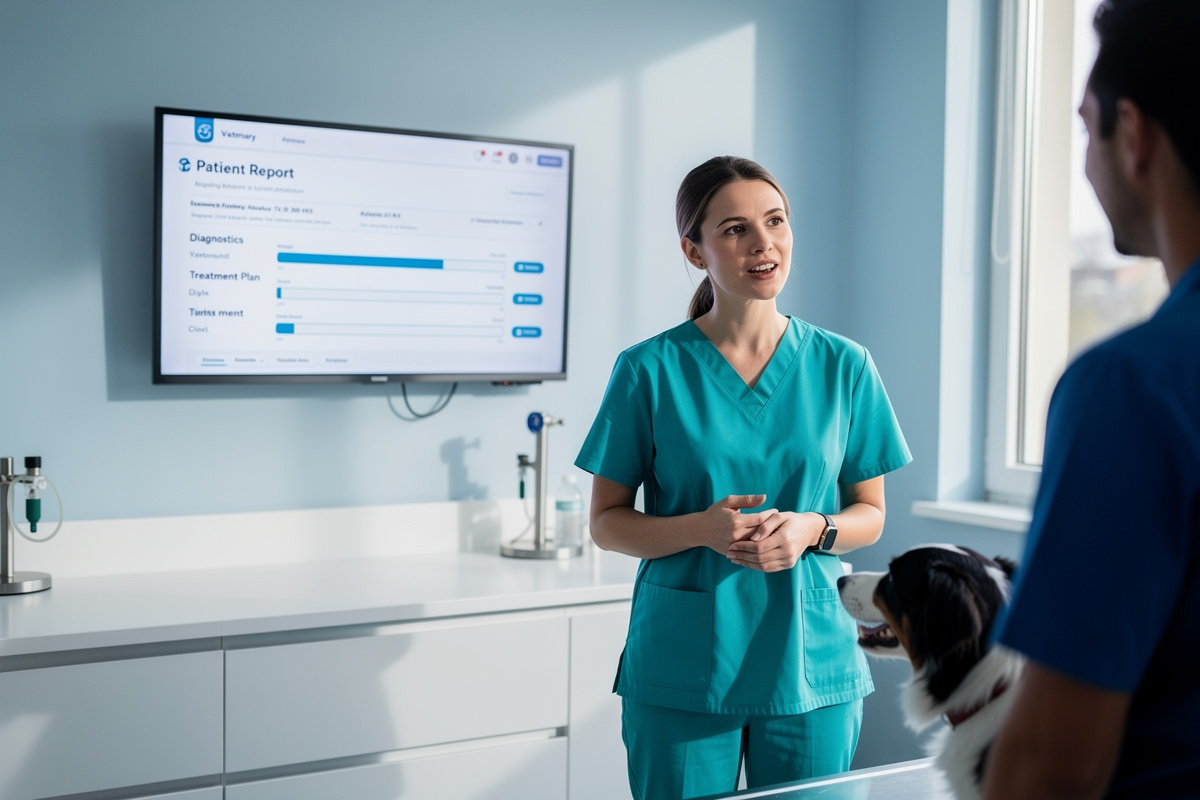 Dictée vocale vétérinaire générant automatiquement un compte-rendu de dossier patient en clinique