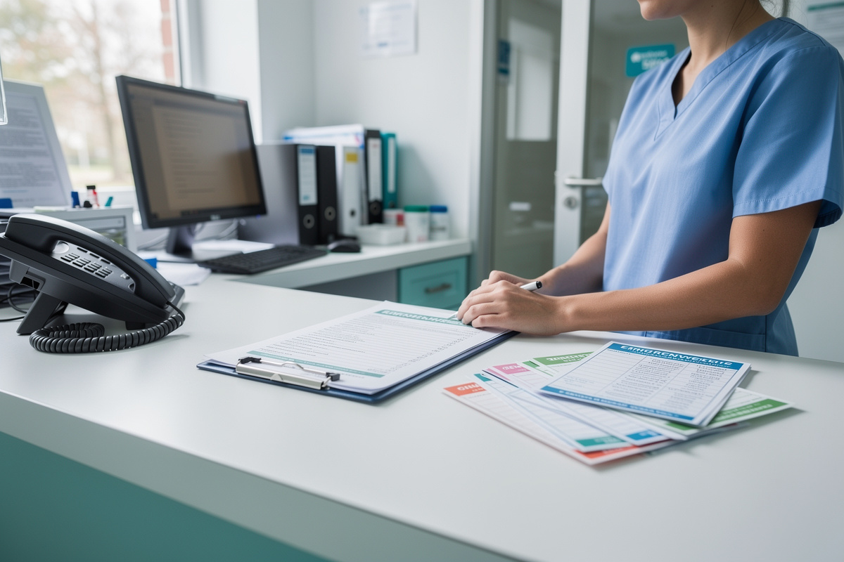 Triage des urgences pour le routage appels vétérinaires avec checklist et poste d’accueil
