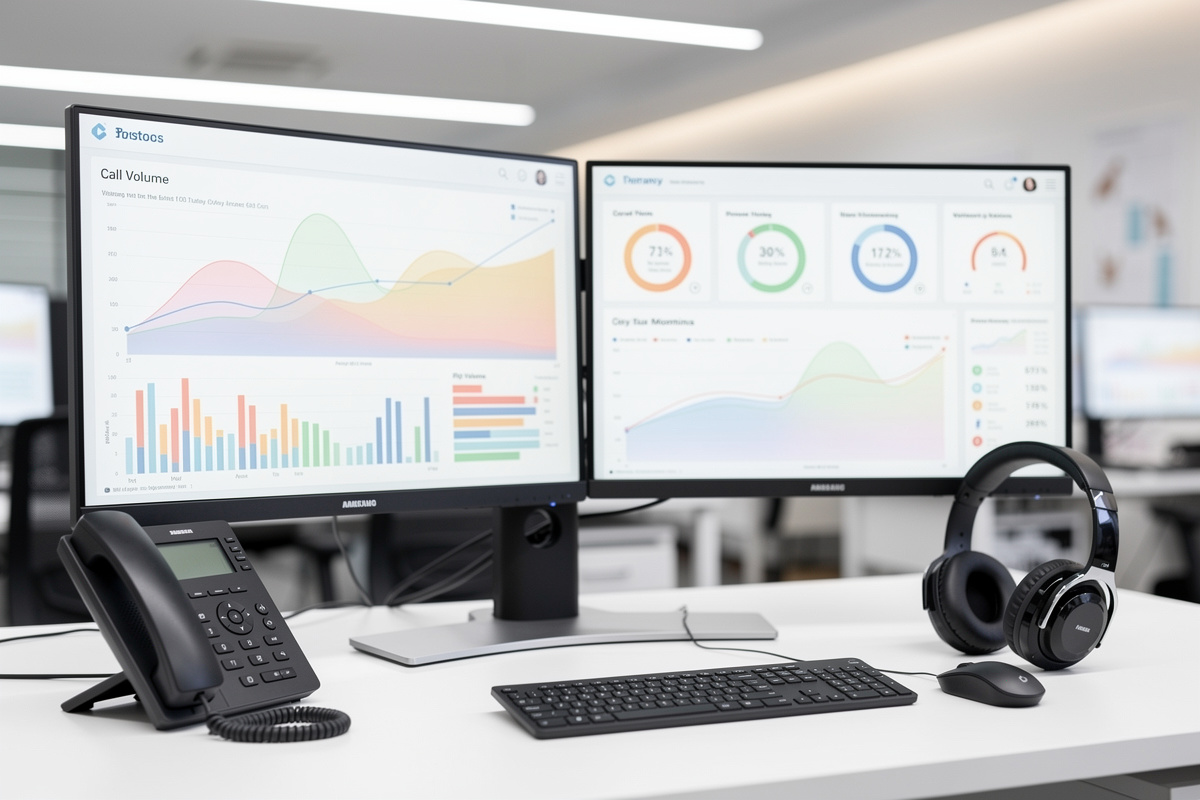 Tableau de bord d’indicateurs pour piloter un standard téléphonique vétérinaire
