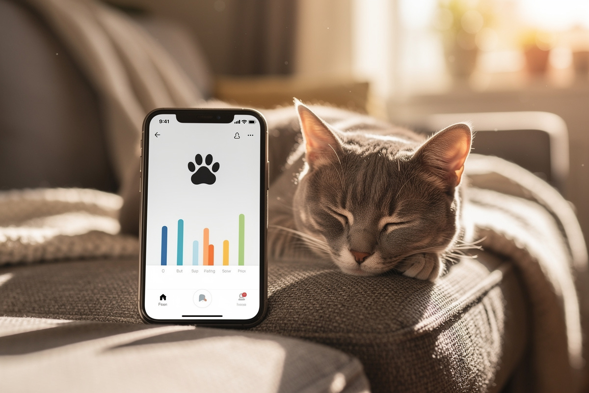 Application d'assurance santé chien chat sur smartphone, illustrant le remboursement des frais d'urgence vétérinaire