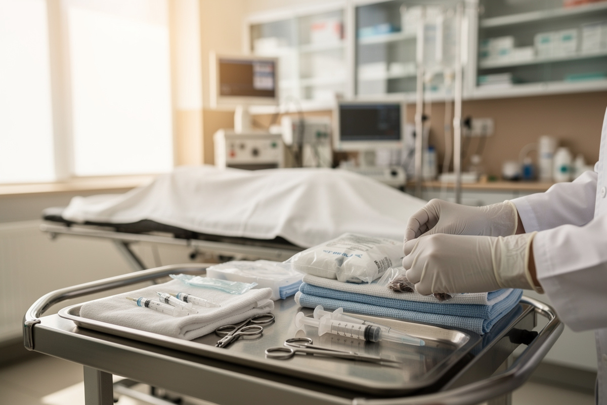 Parturition difficile en urgence vétérinaire téléphone dans un contexte clinique rassurant et professionnel.